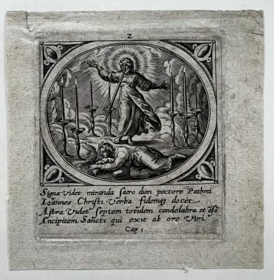 The Vision of the Seven Candlesticks, from Icones Revelationum... (The Revelations of St John)