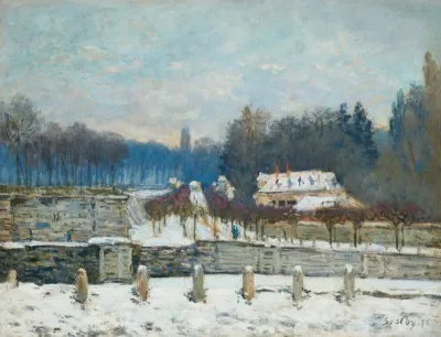 The Watering Place at Marly-le-Roi: Snow