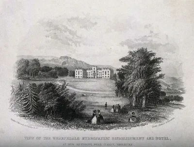 The Wharfedale hydropathic establishment and hotel (Ben Rhydding) with surrounding grounds