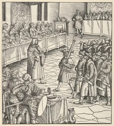 The White King's Skill in Conducting Masquerades, from "Der Weisskunig"