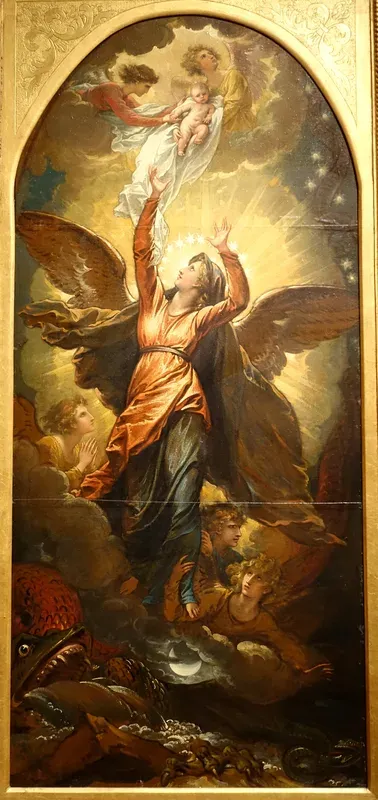 The Woman Clothed with the Sun Fleeth from the Persecution of the Dragon
