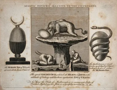 The world as an egg: three cosmogonical figures
