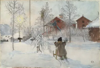 The Yard and Washhouse. From A Home (26 watercolours)