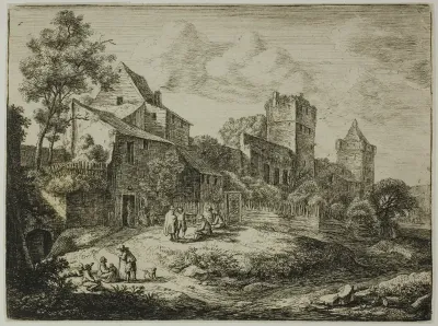 The Yard in front of the Inn, from Twelve Landscapes