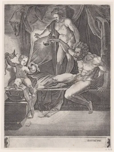 The Young Hercules in His Cradle