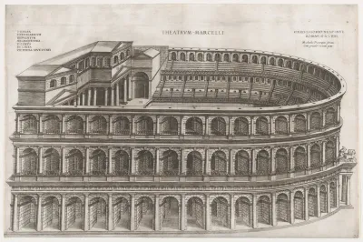 Theater of Marcellus, from "Speculum Romanae Magnificentiae"