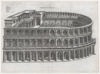 Theater of Marcellus, from "Speculum Romanae Magnificentiae"