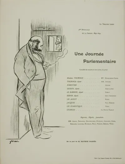 Theater Program for Une Journee Parlementaire