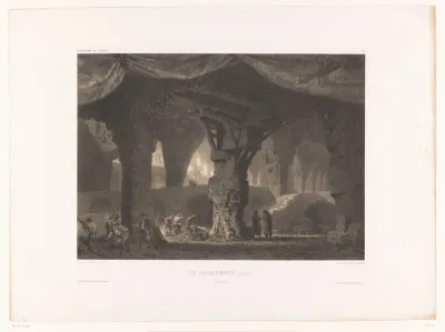 Theaterdecor met catacomben