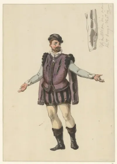 Theaterkostuum voor de slotvoogd