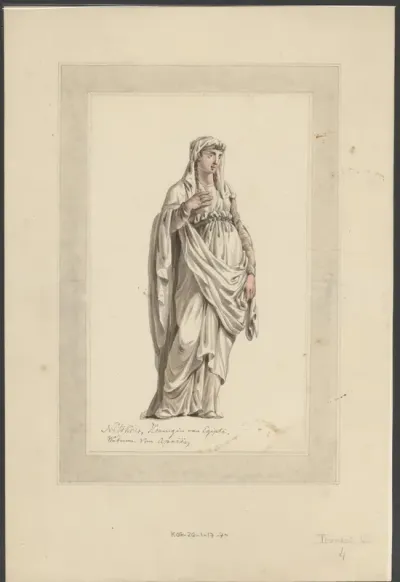 Theaterkostuum voor Nitokris, koningin van Egypte