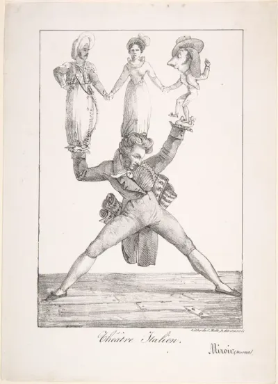 Théâtre Italien, from "Le Miroir"