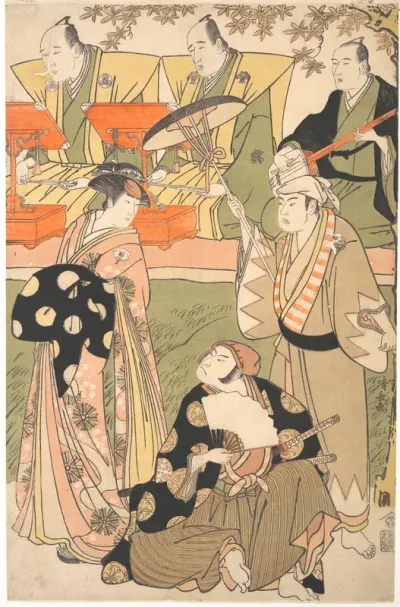 Theatrical Scene, with Musicians