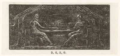 Thenot and Colinet eat their evening meal