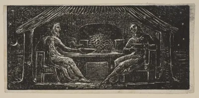 Thenot and Colinet Eat Their Evening Meal, from Thornton's "Pastorals of Virgil"