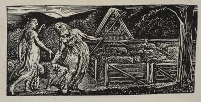 Thenot and Colinet Lead Their Flocks Together, from Thornton's "Pastorals of Virgil"
