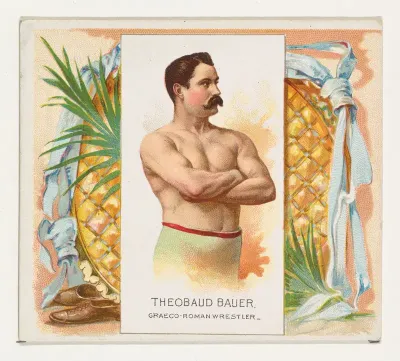 Theobaud Bauer, Graeco-Roman Wrestler, from World's Champions, Second Series (N43) for Allen & Ginter Cigarettes