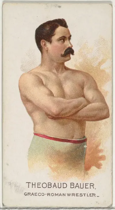 Theobaud Bauer, Greco-Roman Wrestler, from World's Champions, Series 2 (N29) for Allen & Ginter Cigarettes