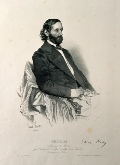 Theodor Helm. Lithograph by E. Kaiser, 1850