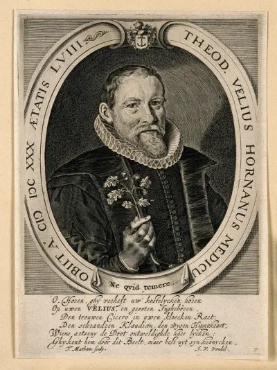 Theodor Velius. Line engraving by T. Matham