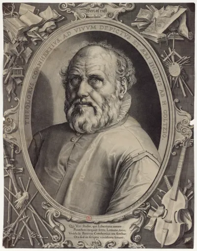 Theodorus Cornhertius ad vivum depictus et æri incisus ab H. Goltzio