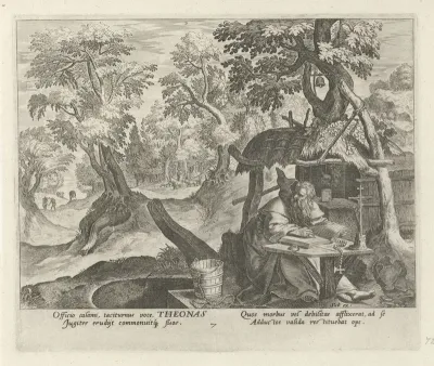 Theonas als kluizenaar
