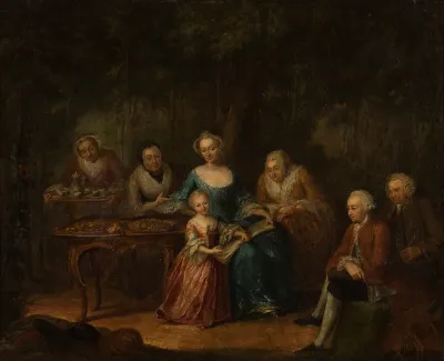 Therbusch, Anna Dorothea: Selbstbildnis mit Familie im Garten