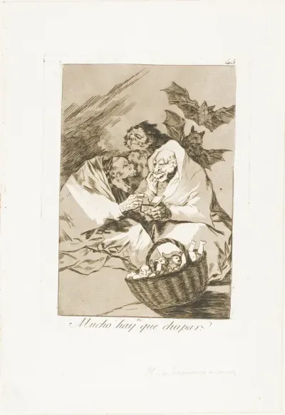 There is Plenty to Suck, plate 45 from Los Caprichos