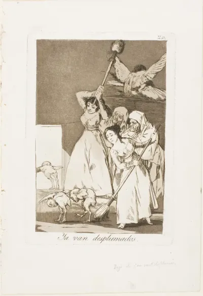 There They Go Plucked (i.e. fleeced), plate 20 from Los Caprichos