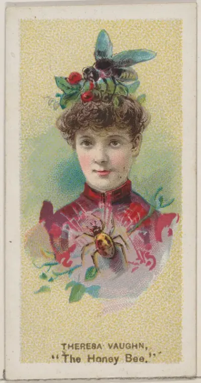 Theresa Vaughn as "The Honey Bee," from the series Fancy Dress Ball Costumes (N73) for Duke brand cigarettes