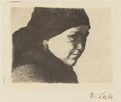 Therese Bauer (Head of a Young Farmgirl Facing Right)