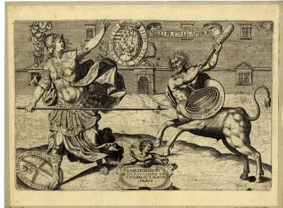 Thèse du P.Cesar-François de Haraucourt de Chamblay. Thésée combattant le Minotaure