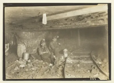 These Miners Like Their Lunch And A Little Rest In Such Low-Ceilinged Entries