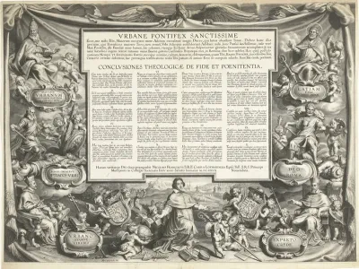 Thesenblad met 20 theses van Urbanus VIII