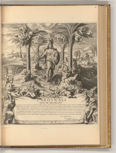 Thesenblatt mit der Darstellung König Louis XIII von Frankreich