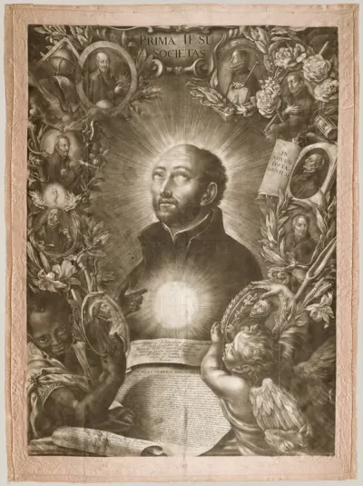 Thesis-Sheet showing Saint Ignatius of Loyola