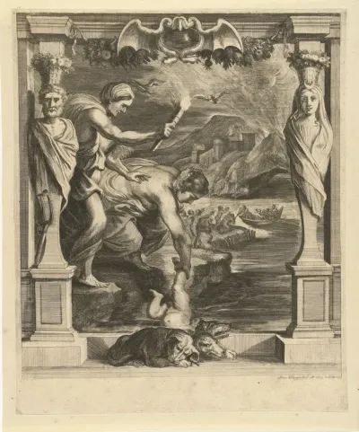 Thetis dompelt Achilles onder in de Styx