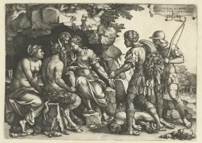 Thetis en Chiron in gesprek