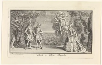 Thetis en Peleus bij het water