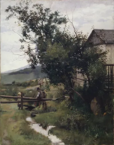 They loved to read in the flowing streams