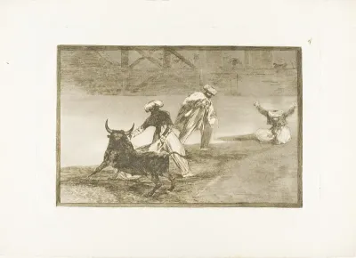 They Play Another with the Cape in an Enclosure, plate four from The Art of Bullfighting