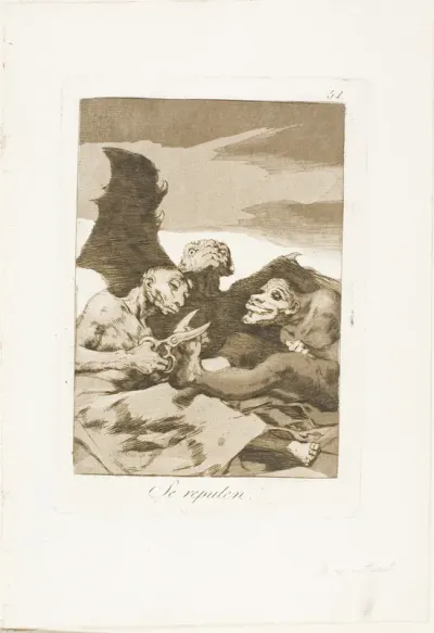 They Spruce Themselves Up, plate 51 from Los Caprichos