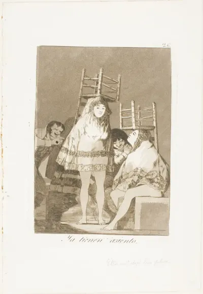 They've Already Got a Seat (i.e. bottom), plate 26 from Los Caprichos