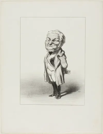 Thiers. Citizen Thiers Tries on the New Tail-Coat which Babin has Just Sent Him, plate 4 from Les Représentans Représentés
