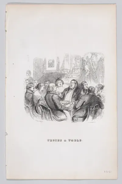 Thirteen at the Table, from "The Complete Works of Béranger"