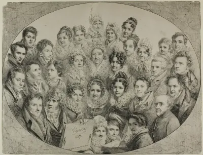 Thirty-one Portraits in an Oval