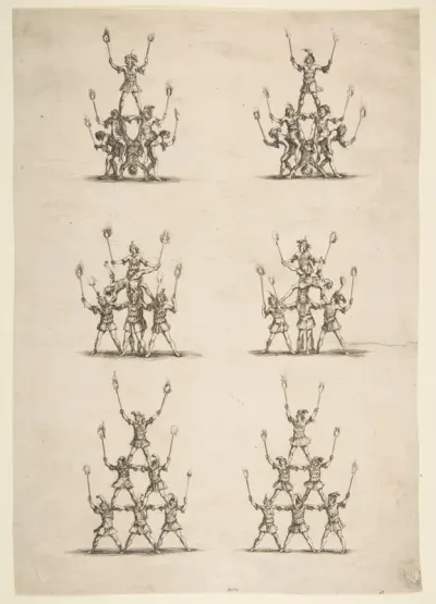 Thirty-six Acrobats in Six Groups