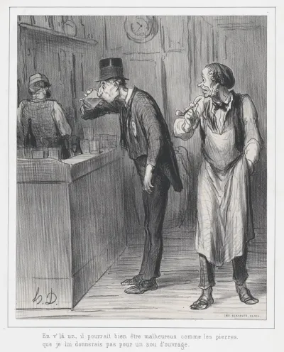 This one may look as unhappy as a rock, before I would give him a job, published in "Le Boulevard"