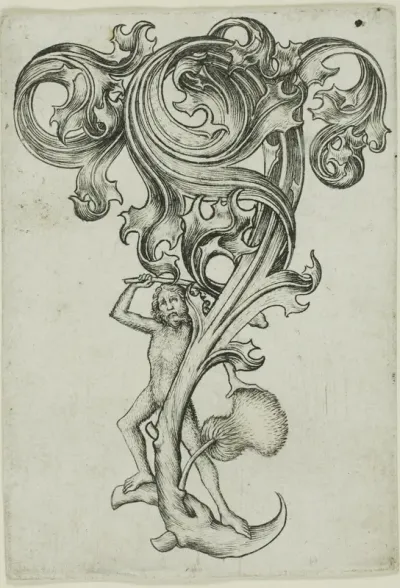 Thistle Ornament With Wild Man
