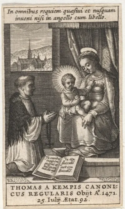 Thomas à Kempis Maria met het Christuskind aanbiddend